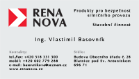 Vizitky pro firmu RENA NOVA, s.r.o.