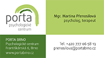 Vizitky pro psychologick centrum 'Porta Brno'